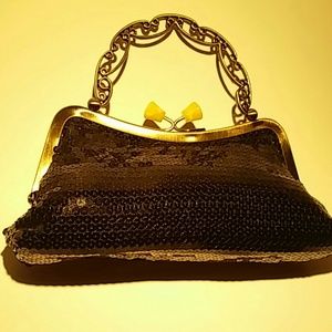 Max Mayer Black Sequin Evening Bag